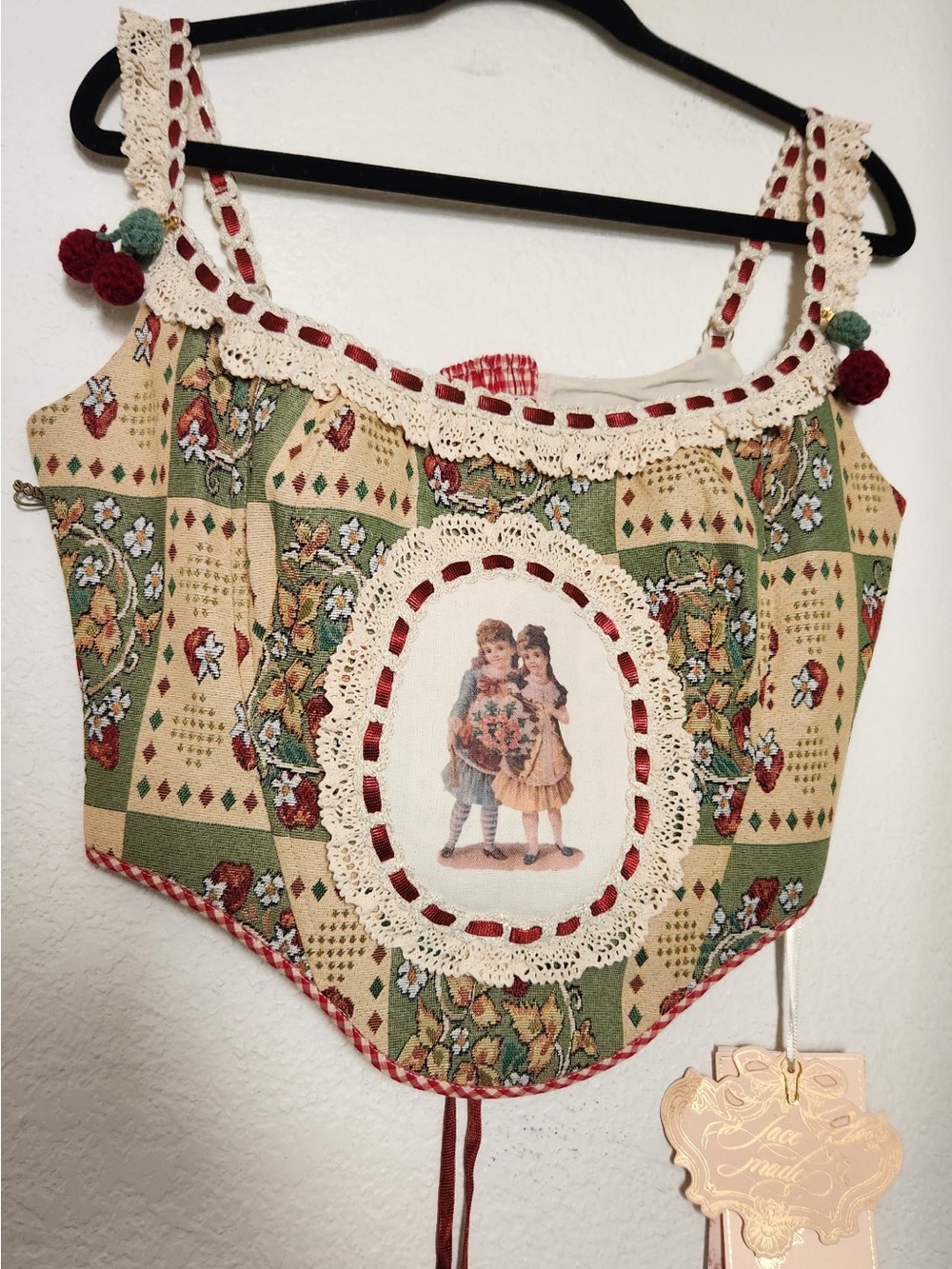 Lacemade Strawberry Tapestry Corset - Picture 3 of 11
